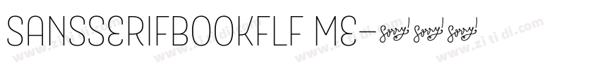 SansSerifBookFLF Me字体转换 SansSerifBookFLF Me字体转换